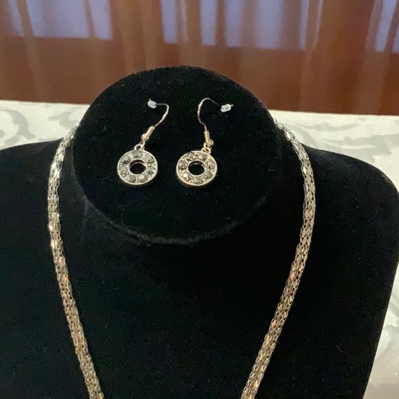 Marcasite Necklace and Earrings - Picture 2 of 5
